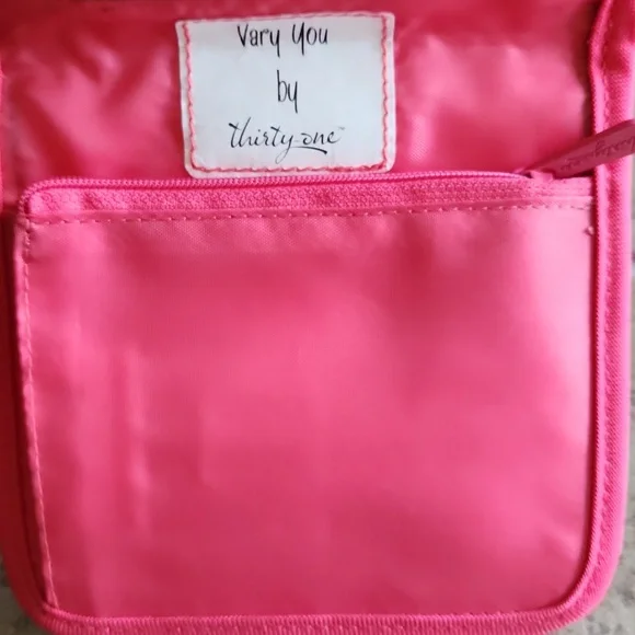 Thirty-One Vibrant Pink Quilted Crossbody Bag - Picture 10 of 12